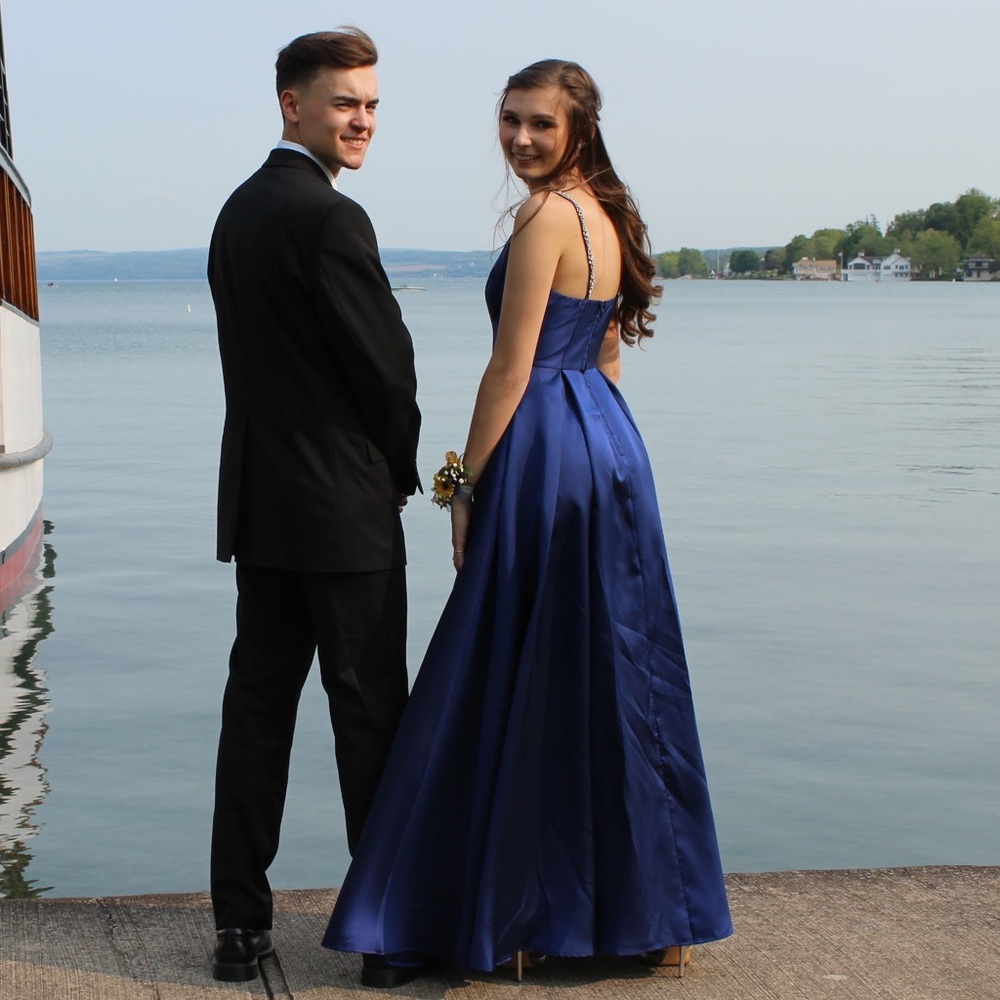 Blue Ball Gown Prom Dress
